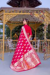 Premium Banarasi Mushro Satin Silk Saree