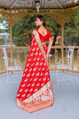 Premium Banarasi Mushro Satin Silk Saree