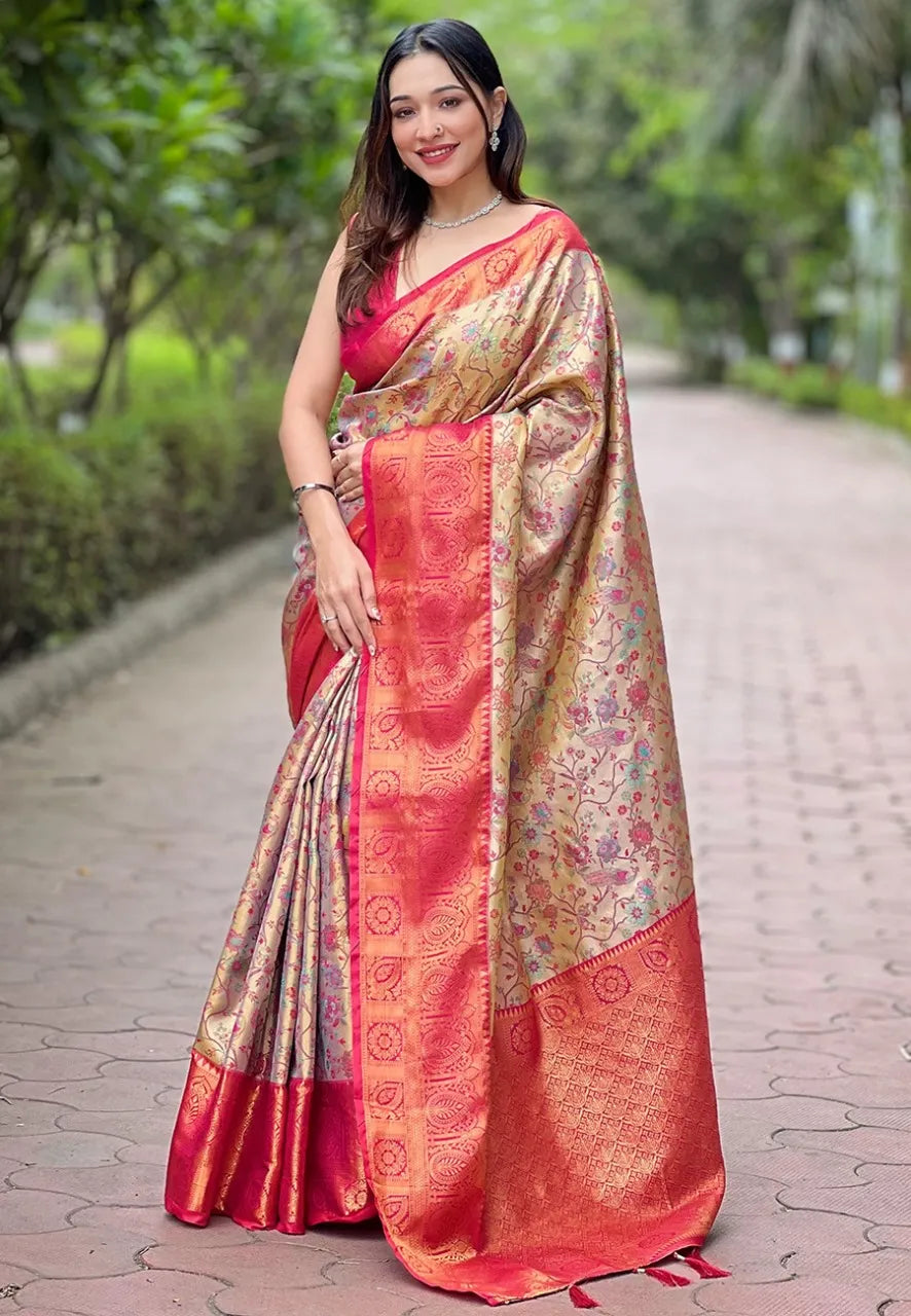 Dharmavaram Silk Rich Saree