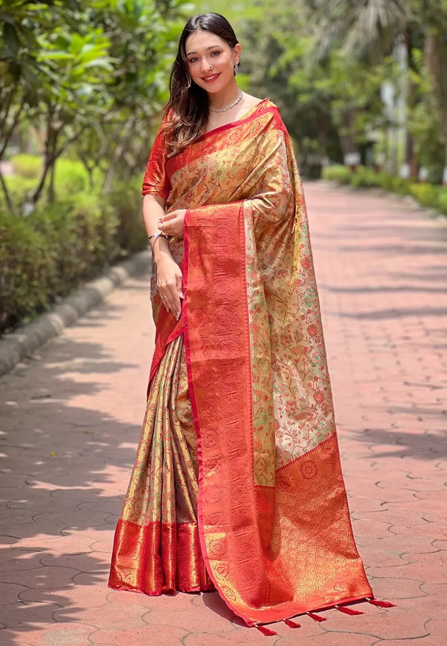 Dharmavaram Silk Rich Saree