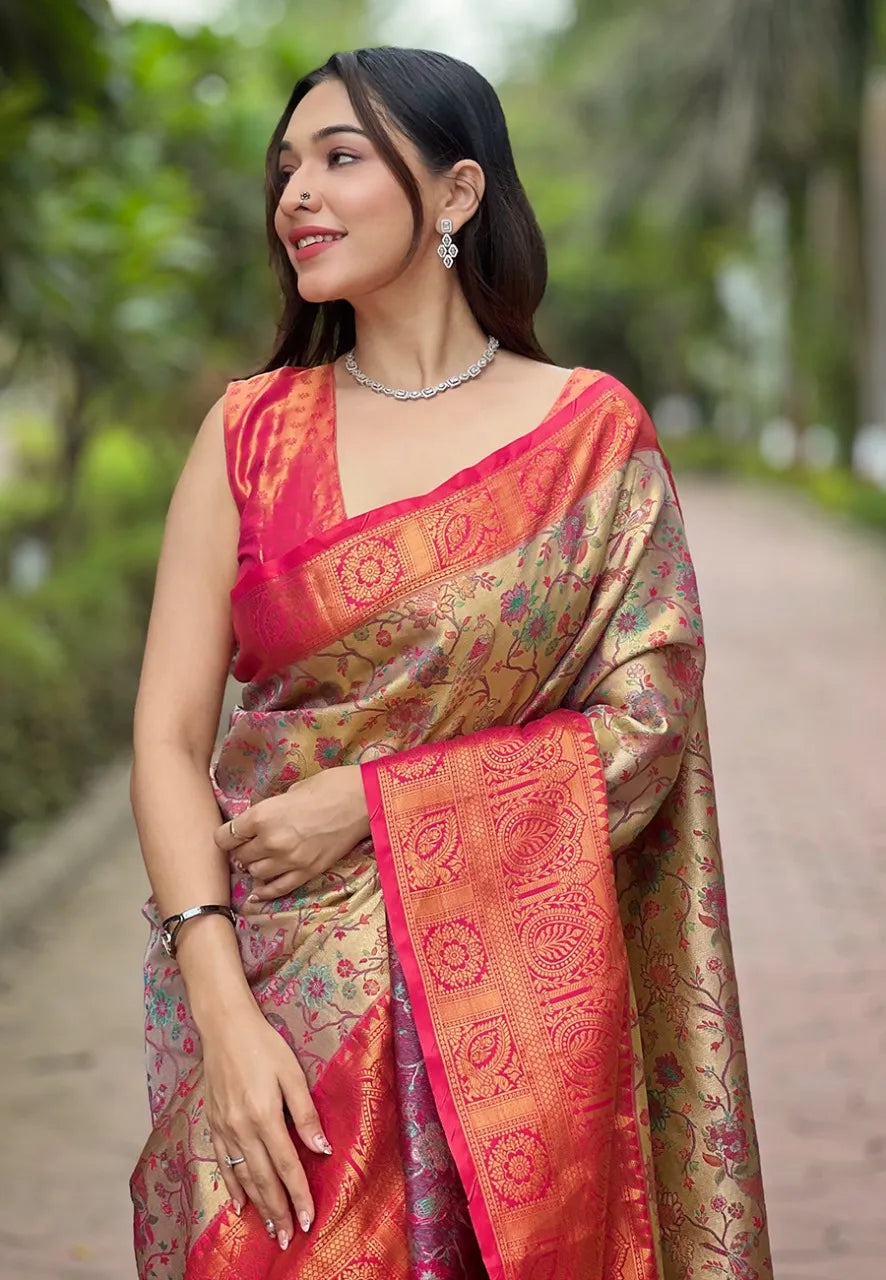 Dharmavaram Silk Rich Saree