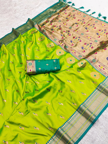 Peacock Paithani Soft Silk Saree
