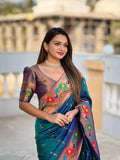 Soft Silk Peacock Design Paithani Saree