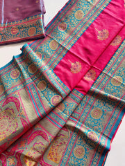 Banarasi Intricate Color Thread Saree