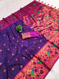 Paithani Soft Silk Meenakari Paithani Saree
