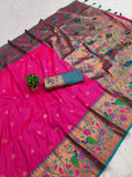 Paithani Soft Silk Meenakari Paithani Saree