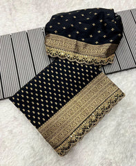 Bridal Wedding Khadi Georgette Sabyasachi Scallop Saree