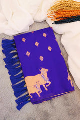 Moonga Silk Nandi Border Banarasi Saree
