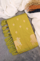 Moonga Silk Nandi Border Banarasi Saree