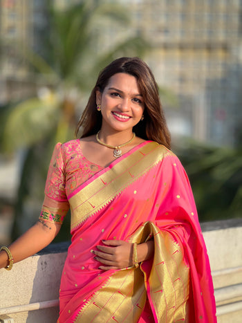 Peacock Soft Silk Wedding Paithani Saree