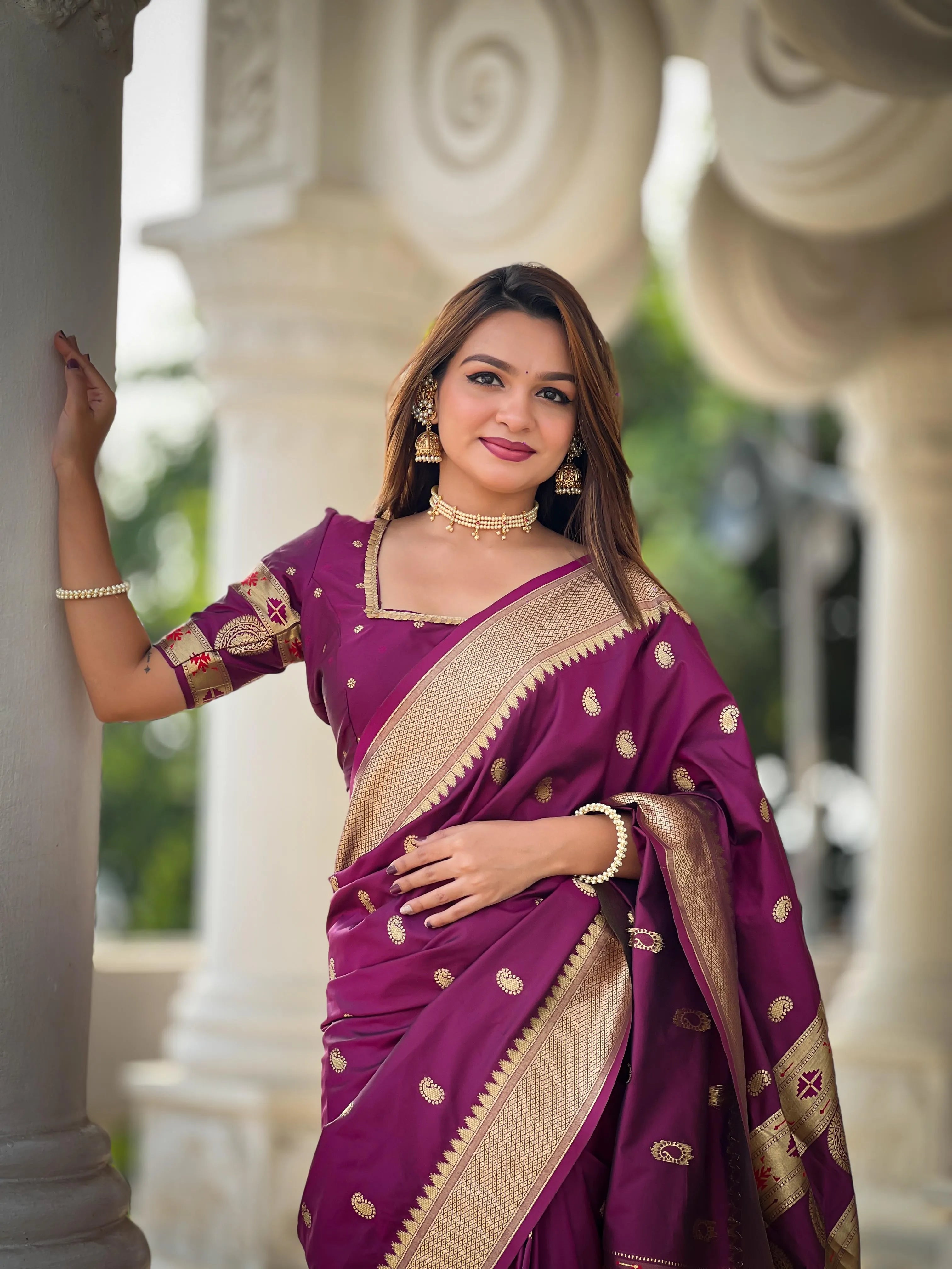 Soft Silk Designer Peacock Paithani Saree