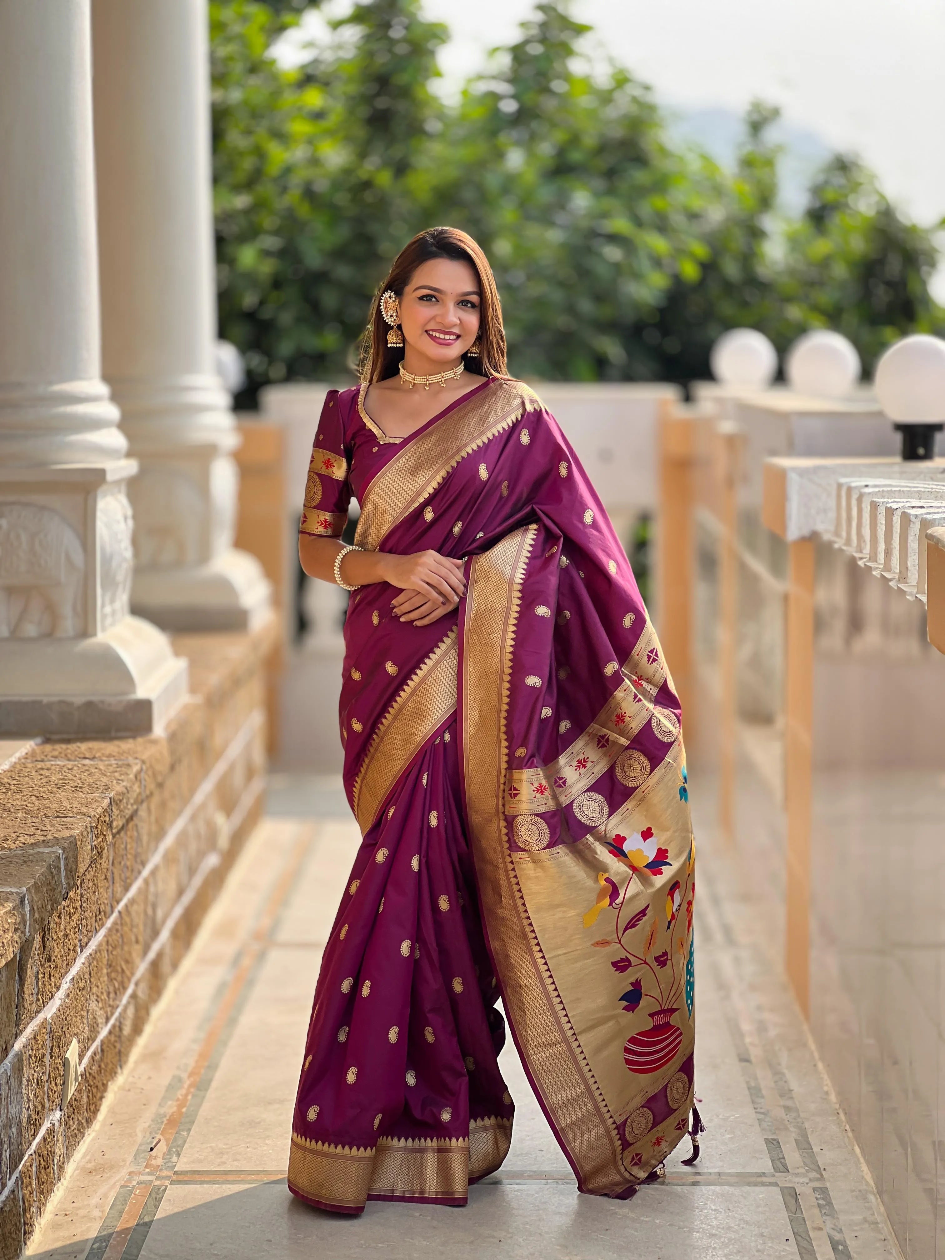 Soft Silk Designer Peacock Paithani Saree