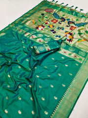 Soft Silk Designer Peacock Paithani Saree