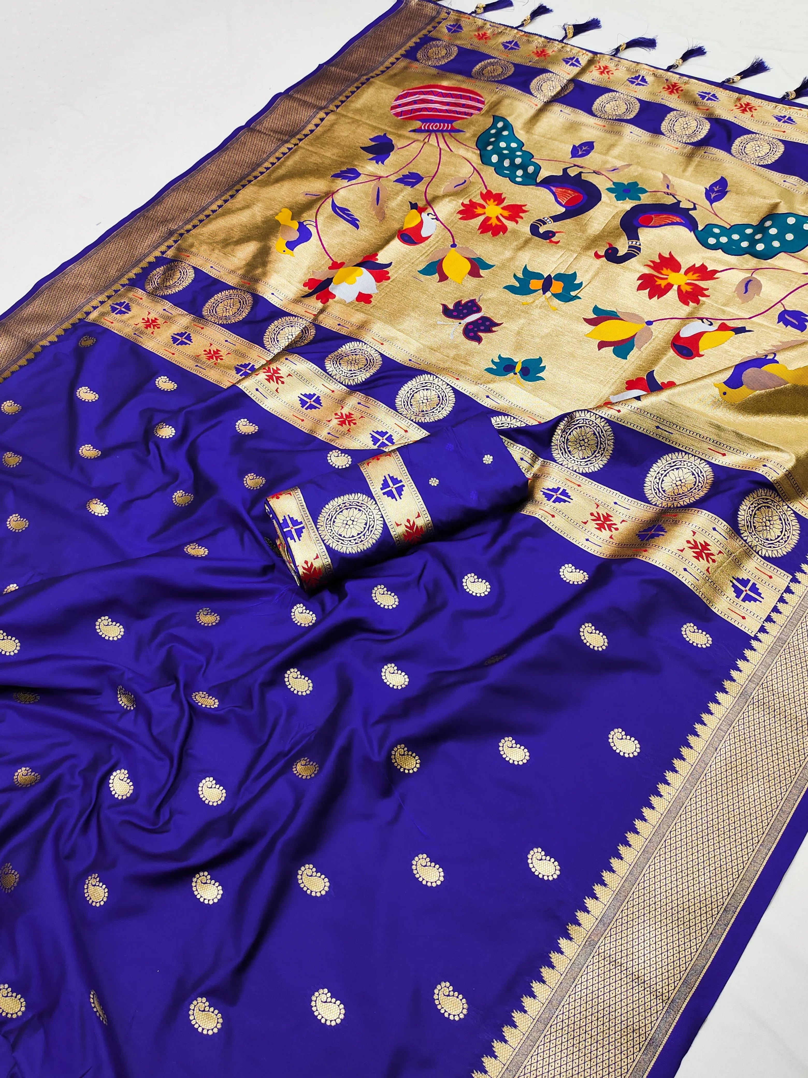 Soft Silk Designer Peacock Paithani Saree