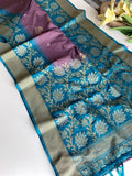 Dual Tone Contrast Pallu Designer Saree