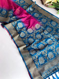 Dual Tone Contrast Pallu Designer Saree