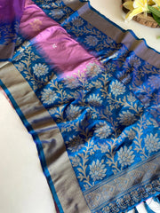 Dual Tone Contrast Pallu Designer Saree