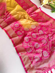 Dual Tone Contrast Pallu Designer Saree