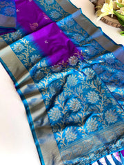 Dual Tone Contrast Pallu Designer Saree
