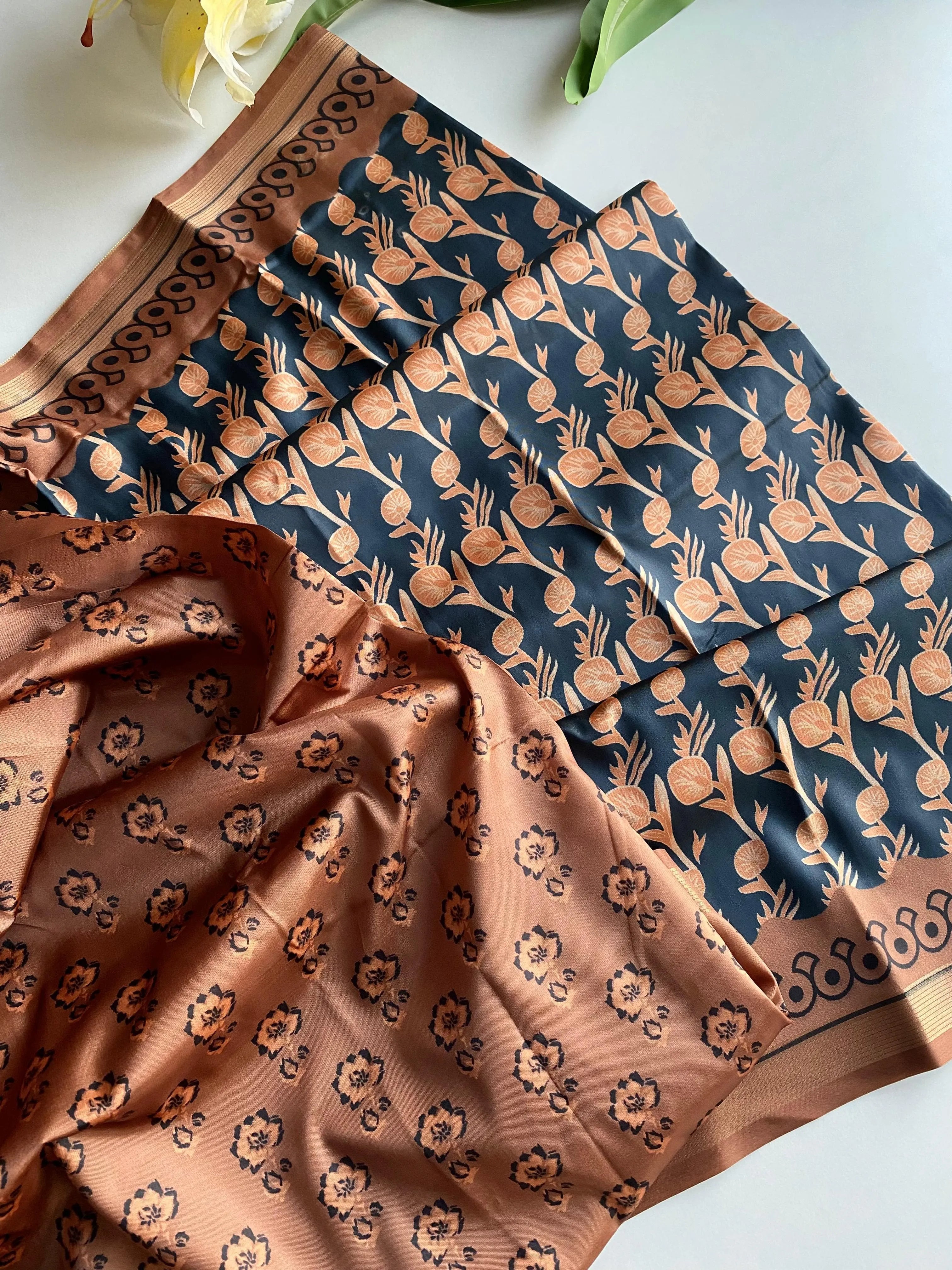 Dola Viscose Digital Printed Kalamkari Saree