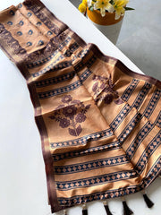 Dola Viscose Digital Printed Kalamkari Saree