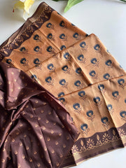 Dola Viscose Digital Printed Kalamkari Saree