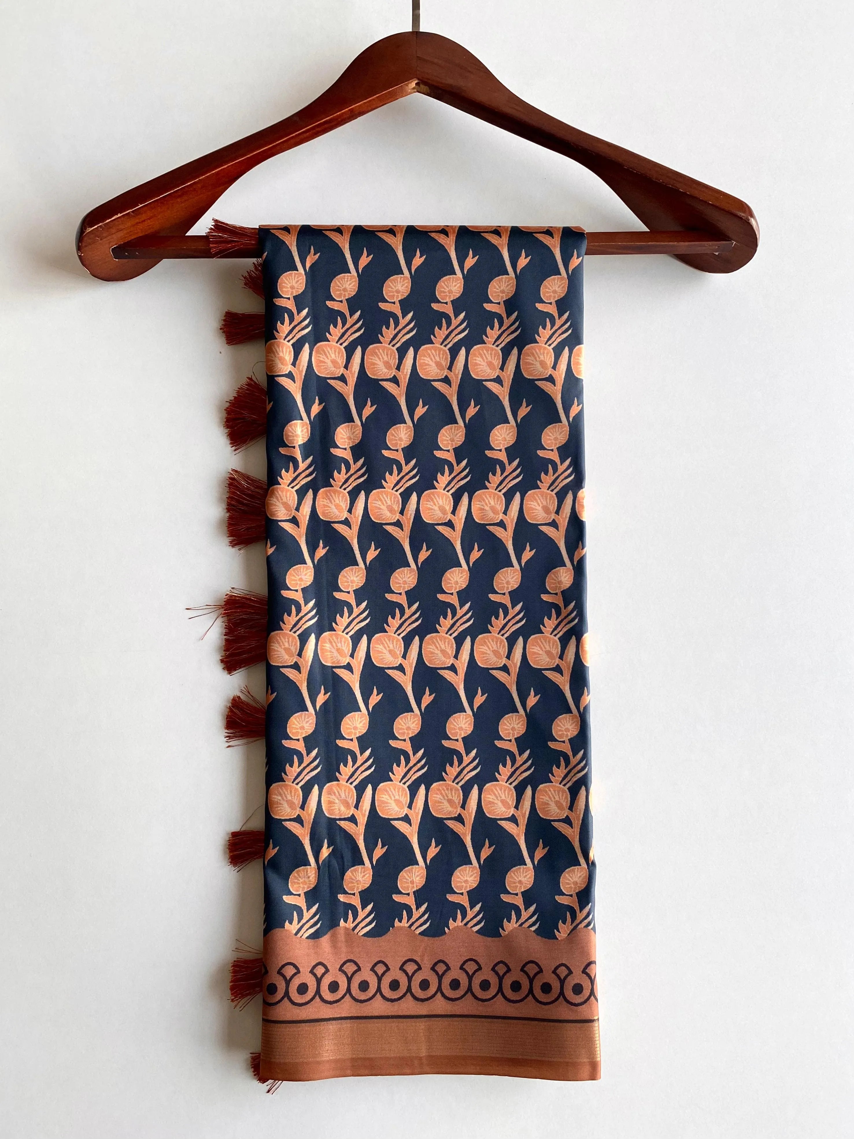 Dola Viscose Digital Printed Kalamkari Saree