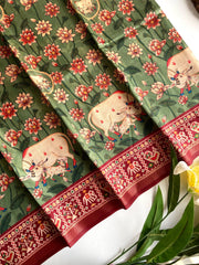 Dola Viscose Digital Printed Pichwai Saree