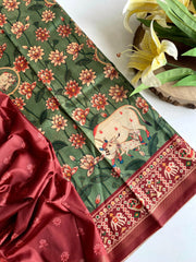 Dola Viscose Digital Printed Pichwai Saree