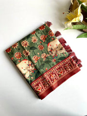 Dola Viscose Digital Printed Pichwai Saree