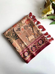 Dola Viscose Digital Printed Pichwai Saree