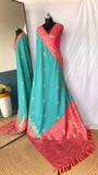 Dual Tone Designer Banarasi Soft Silk Saree