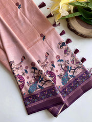 Dola Viscose Digital Printed Kalamkari Saree