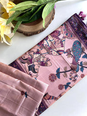Dola Viscose Digital Printed Kalamkari Saree