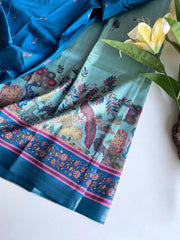 Dola Viscose Digital Printed Kalamkari Saree