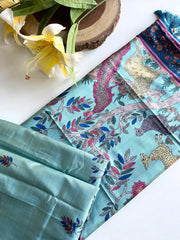 Dola Viscose Digital Printed Kalamkari Saree
