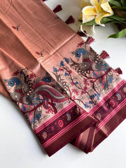 Dola Viscose Digital Printed Kalamkari Saree