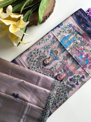 Dola Viscose Digital Printed Kalamkari Saree