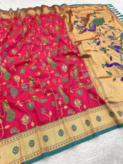 Peacock Jaal Soft Silk Paithani