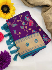 Peacock Jaal Soft Silk Paithani