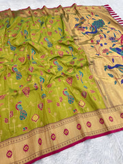 Peacock Jaal Soft Silk Paithani