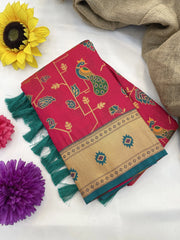 Peacock Jaal Soft Silk Paithani