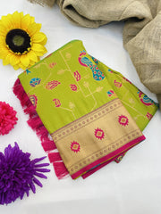 Peacock Jaal Soft Silk Paithani