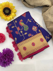 Peacock Jaal Soft Silk Paithani