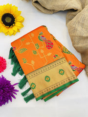 Peacock Jaal Soft Silk Paithani