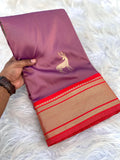 Deer Motif Concept Border Soft Silk Saree