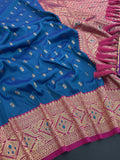 Soft Silk Ganraya Motif Paithani Saree