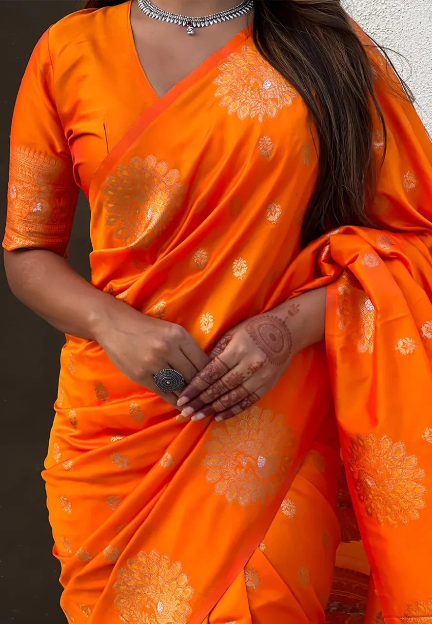 Soft Moonga Silk Banarasi Zari Woven Saree