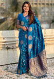 Soft Moonga Silk Banarasi Zari Woven Saree