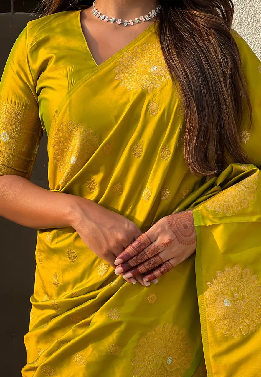 Soft Moonga Silk Banarasi Zari Woven Saree